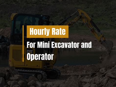 hourly rate for mini excavator and operator|mini excavator rates with operator.